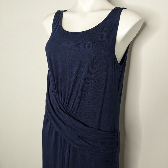 NWT Fabletics blue Retta sleeveless midi dress L - Picture 4 of 8